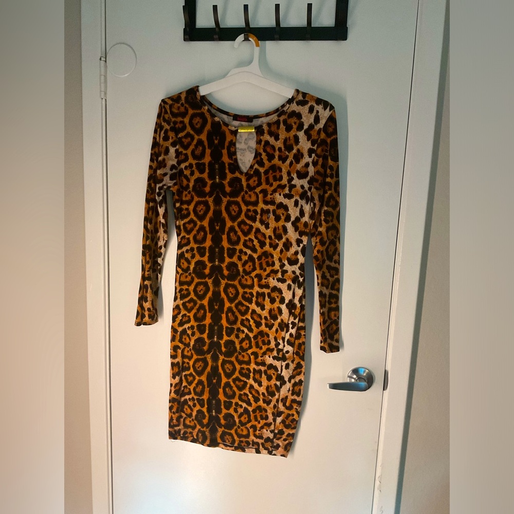 Cheetah Print Blush Body Con Dress